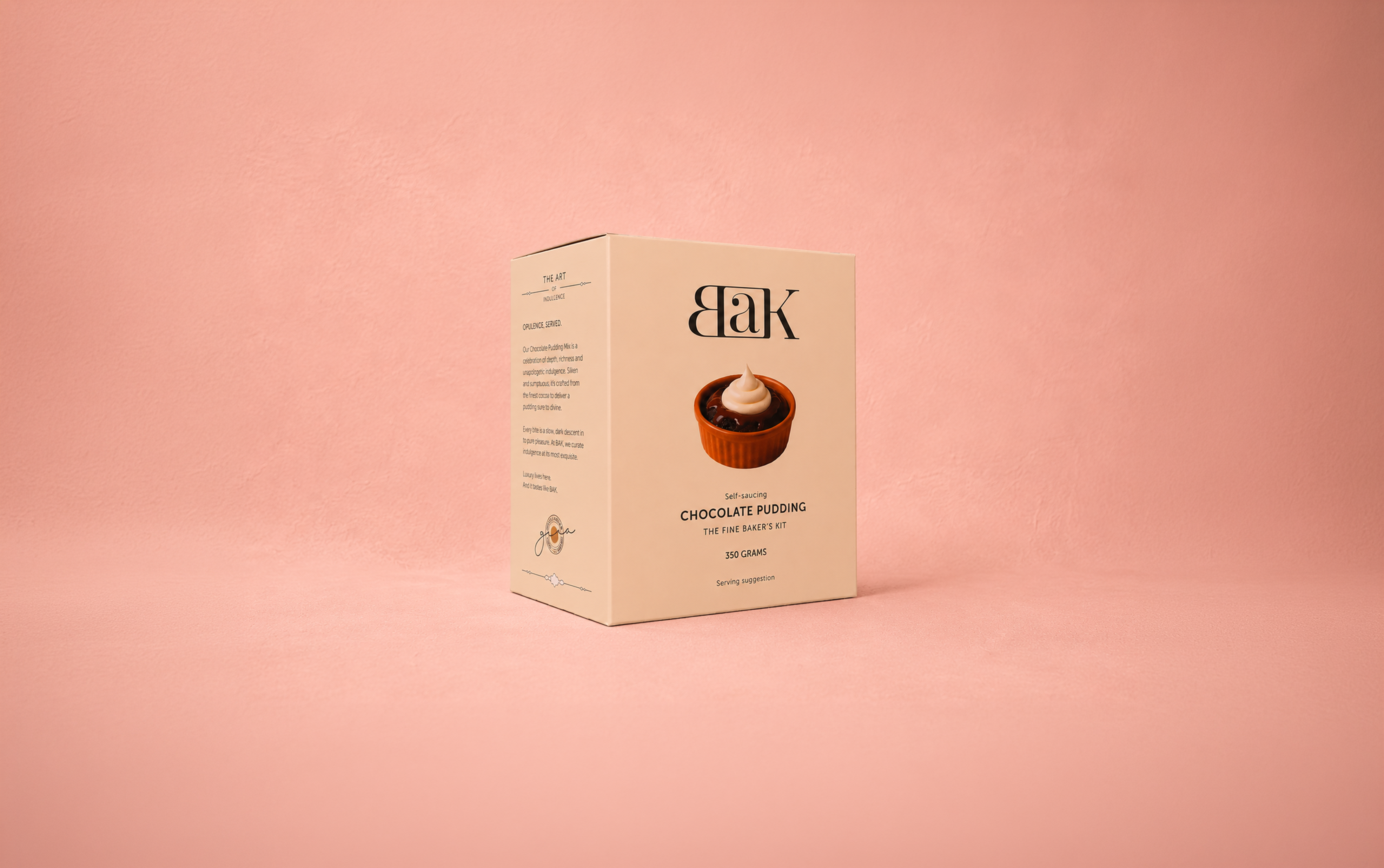 BAK chocolate pudding mix packaging