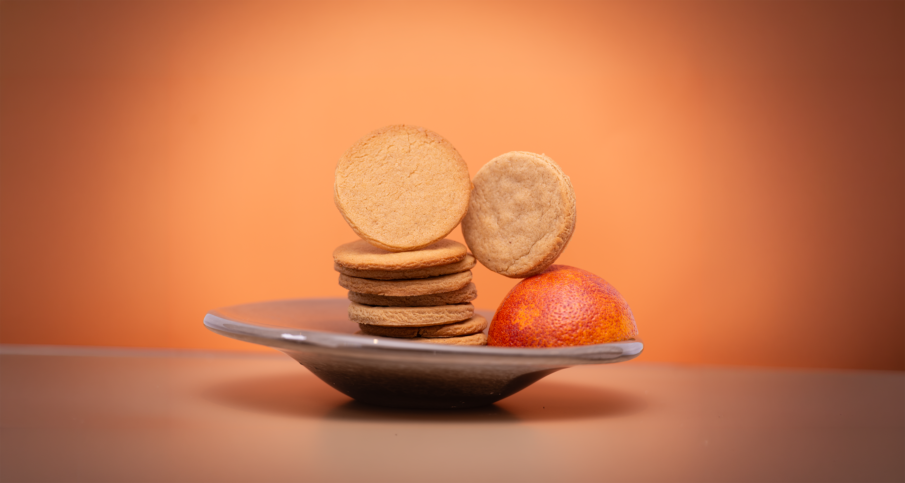 Gingerbread cookies arranged on a plate