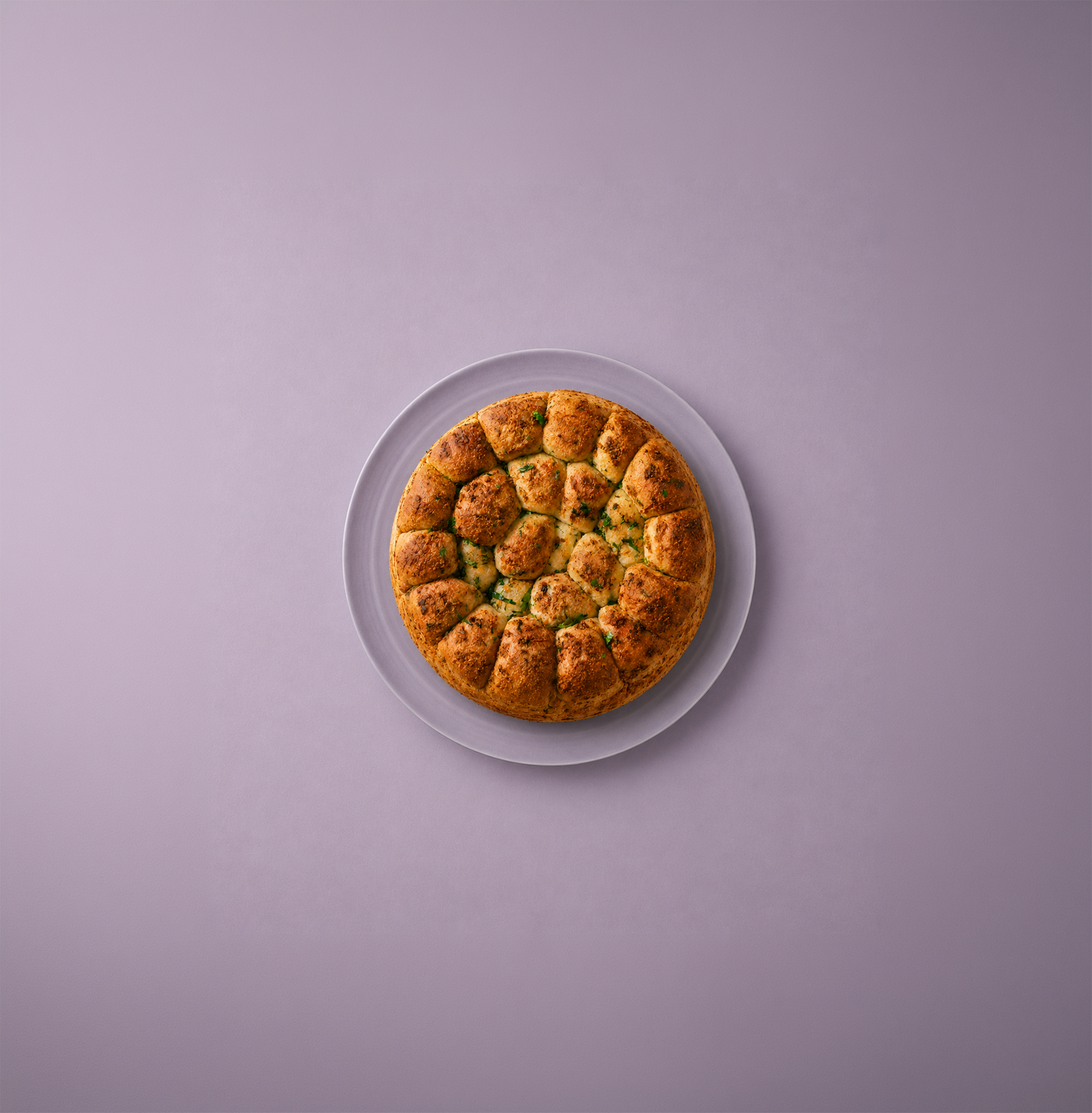 Savoury bread viewed from above