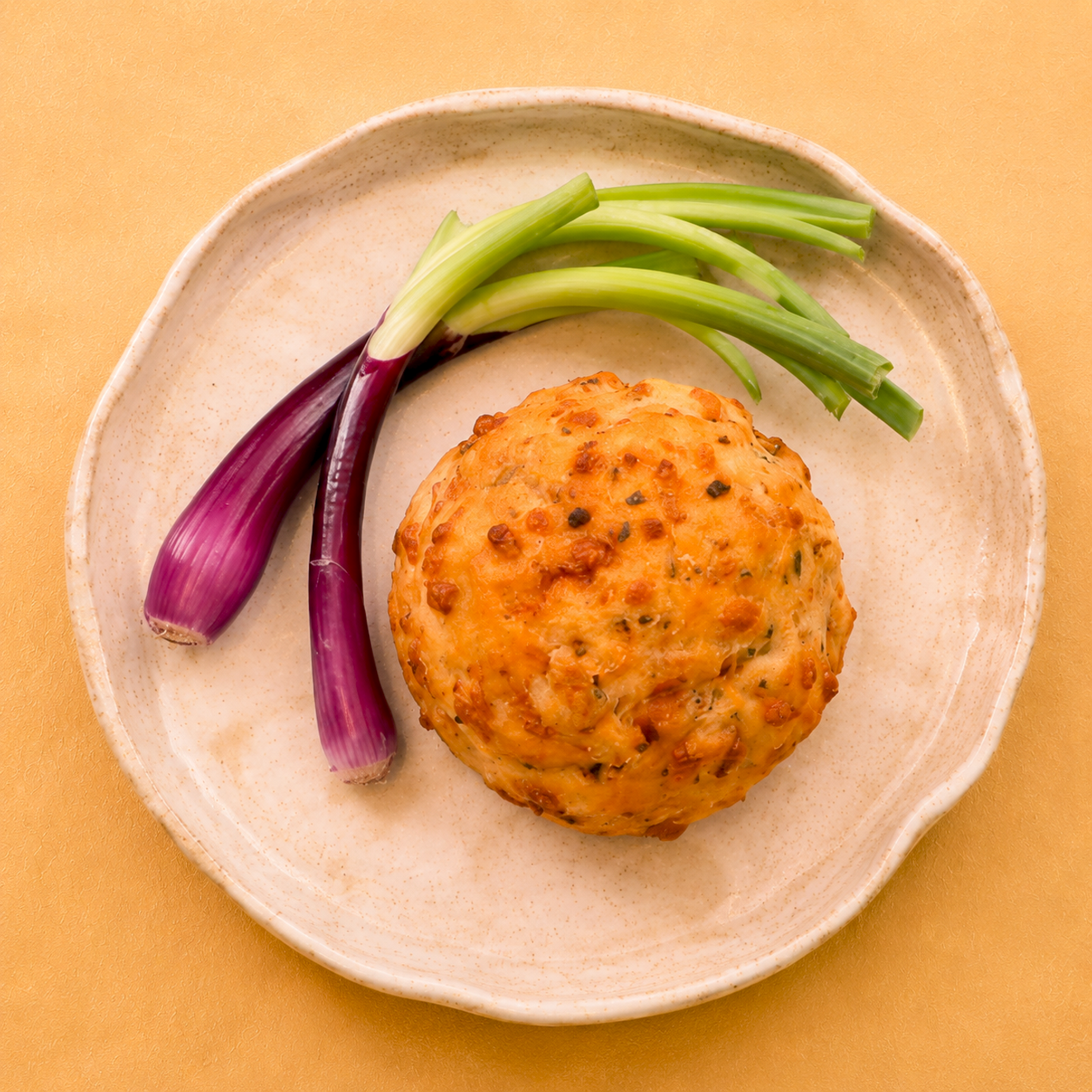 Close-up of a golden savoury bake